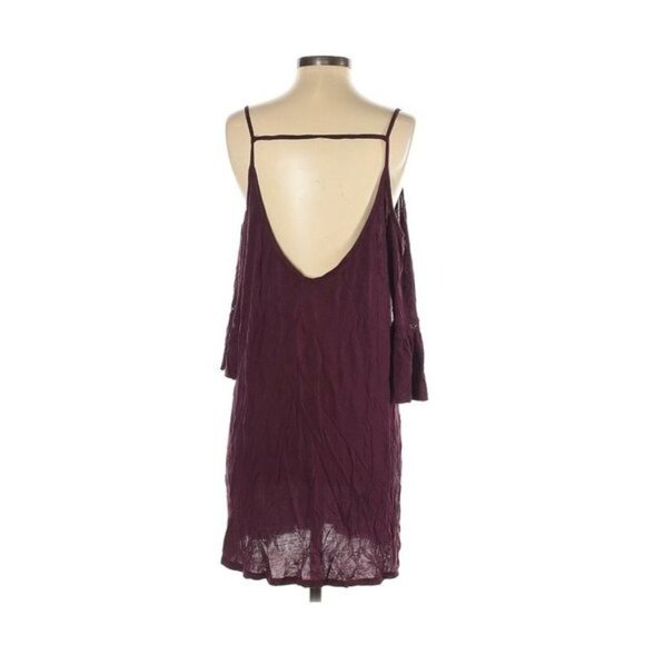 Leith Cold Shoulder Bell Sleeves Open Back Dress - Picture 2 of 2